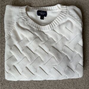 Lands' End Women’s Cream Crewneck Sweater